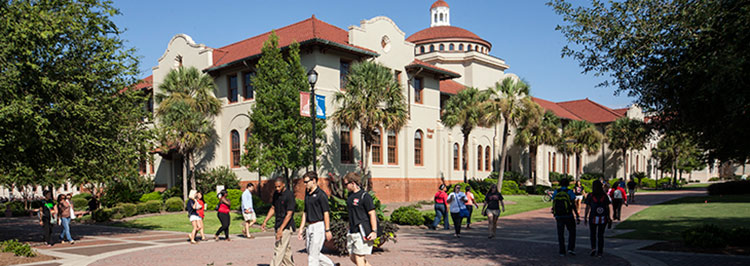 Students in front of West Hall